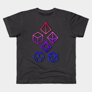 Bi Pride Geometric Dice Kids T-Shirt